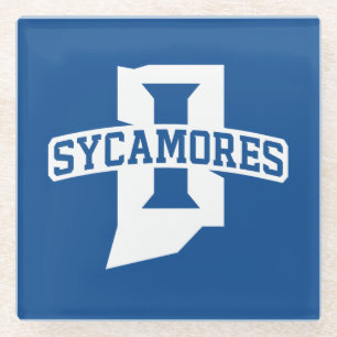 Posavasos De Vidrio Universidad Estatal de Indiana Sycamores