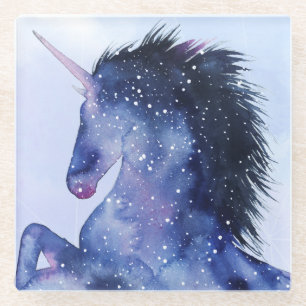 Posavasos De Vidrio Universo Unicorn - Cósmico