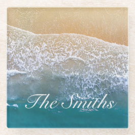 Posavasos De Vidrio Uno con la playa