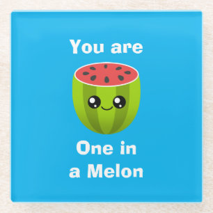 Posavasos De Vidrio Uno en un melón