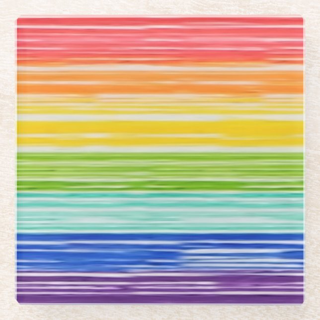 Posavasos De Vidrio Untids rainbow strips (Anverso)