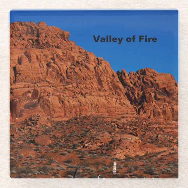 Posavasos De Vidrio Valle de Fuego   (Anverso)
