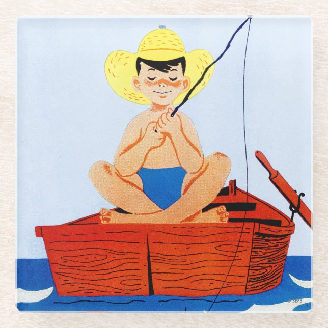 Posavasos De Vidrio Van los pescados (Anverso)