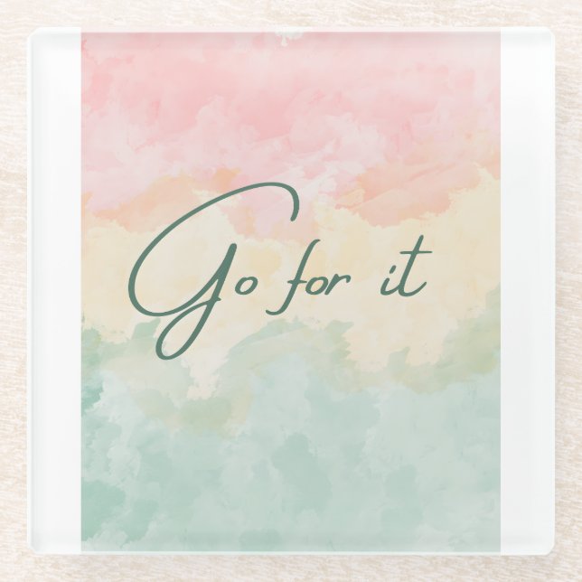 Posavasos De Vidrio Ve por ella (Anverso)