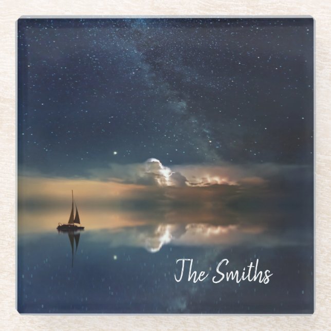 Posavasos De Vidrio Vela nocturna (Anverso)