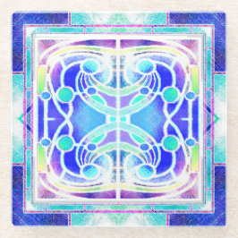 Posavasos De Vidrio Ventanilla de la Catedral de Vidrio Manchado en Az