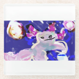 Posavasos De Vidrio verano de Axolotl