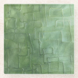 Posavasos De Vidrio Verde con envidia