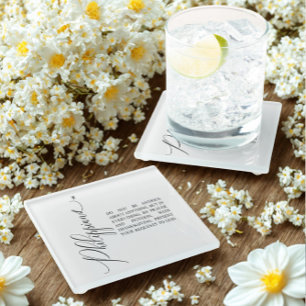 Posavasos De Vidrio Verso de la Biblia Aluminio de vidrio de Filipinas