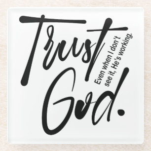 Posavasos De Vidrio Verso de la Biblia Cristiana inspiradora