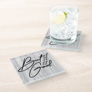 Posavasos De Vidrio Verso de la Biblia Cristiana inspiradora