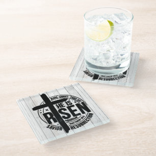 Posavasos De Vidrio Verso de la Biblia Cristiana inspiradora