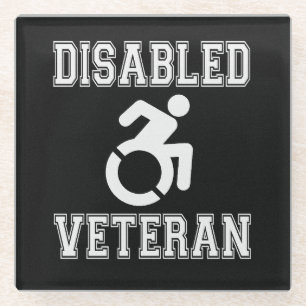 Posavasos De Vidrio Veterano discapacitado