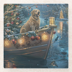 Posavasos De Vidrio Viaje Festivo de Navidad en Labrador