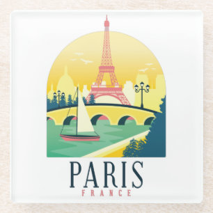 Posavasos De Vidrio Viajes románticos en París Francia