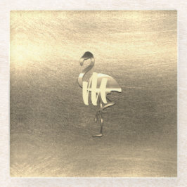 Posavasos De Vidrio Vibe de temporada de vacaciones de oro