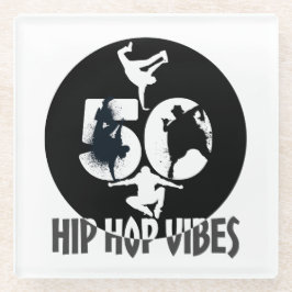 Posavasos De Vidrio Vibes Hip Hop