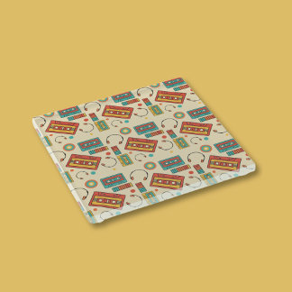 Posavasos De Vidrio Vibes retro - Patrón de cintas de cassette de los