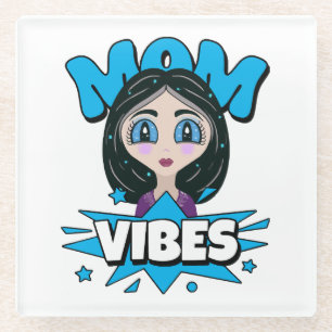 Posavasos De Vidrio Vibraciones de mamá