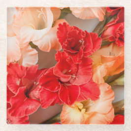 Posavasos De Vidrio Vibrant Gladiolus flowers