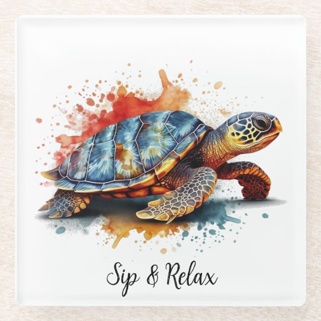 Posavasos De Vidrio Vibrant Voyager, custom (Anverso)