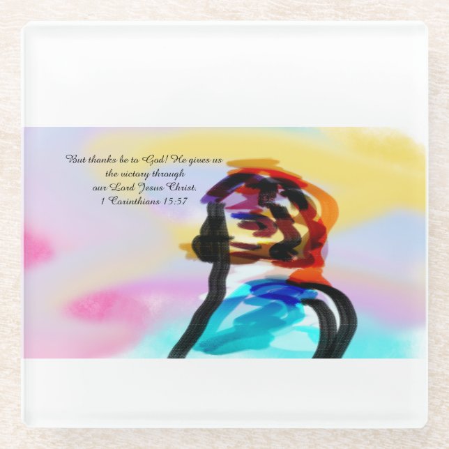 Posavasos De Vidrio victoria de jesus (Anverso)