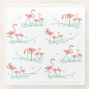 Posavasos De Vidrio Vidrio Flamingo Ocean Multi Coaster