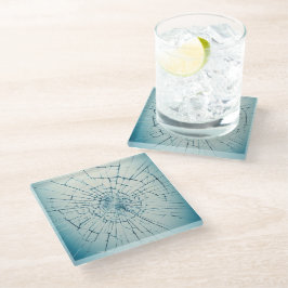 Posavasos De Vidrio vidrio roto, agrietado