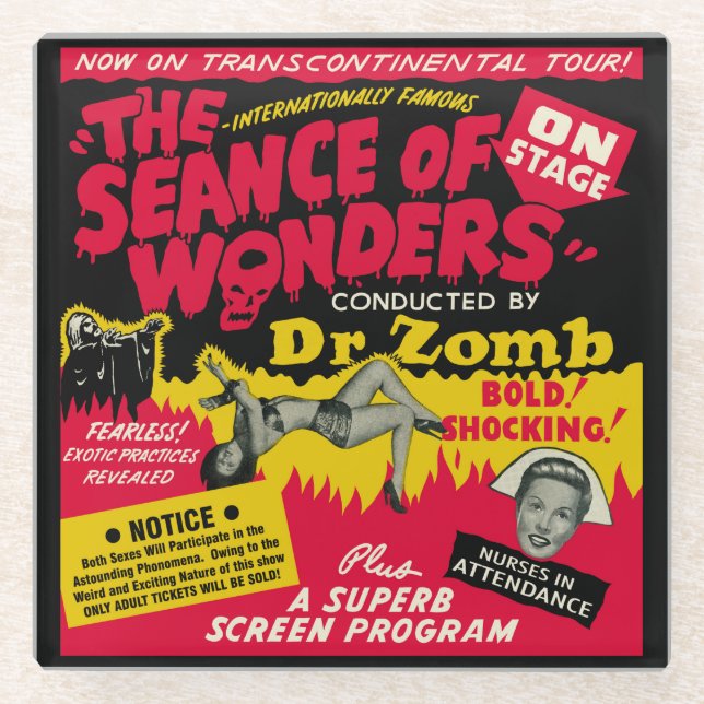 Posavasos De Vidrio Vieja muestra de maravillas radiofónicas (Anverso)