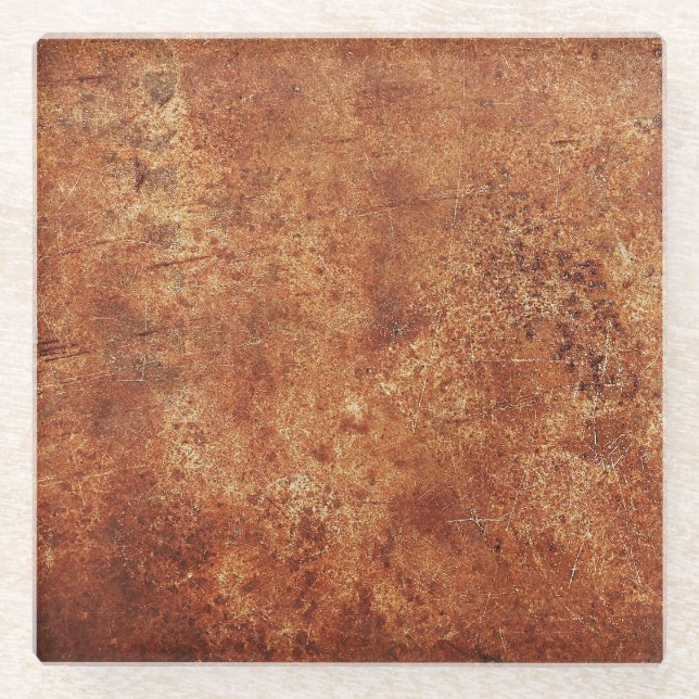 Posavasos De Vidrio Vieja textura Metalizado Rústica Grunge (Anverso)
