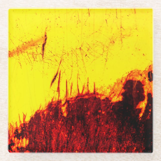 Posavasos De Vidrio Viejo ámbar (Anverso)