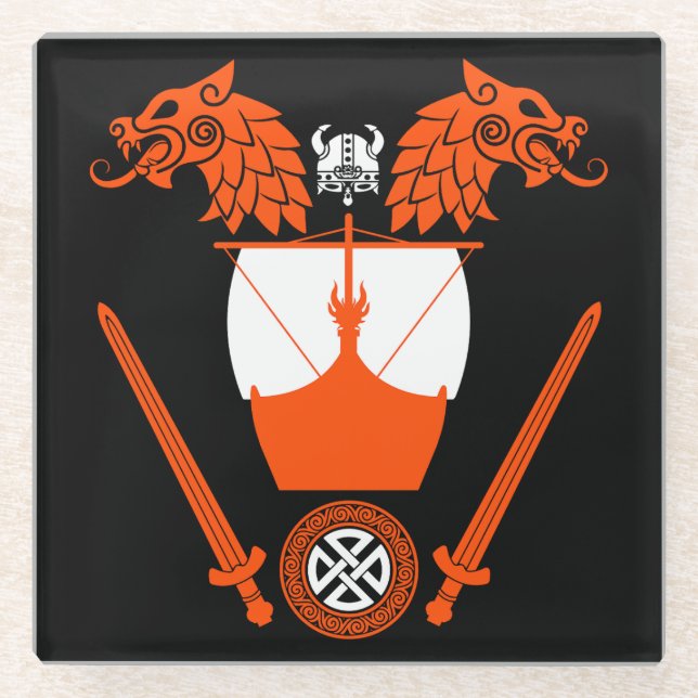 Posavasos De Vidrio Viking Norsemen (Anverso)