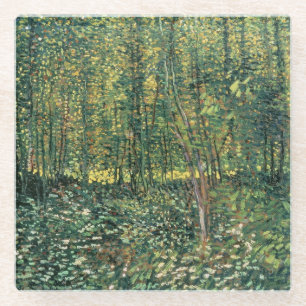 Posavasos De Vidrio Vincent van Gogh Árboles y subcrecimiento, 1887