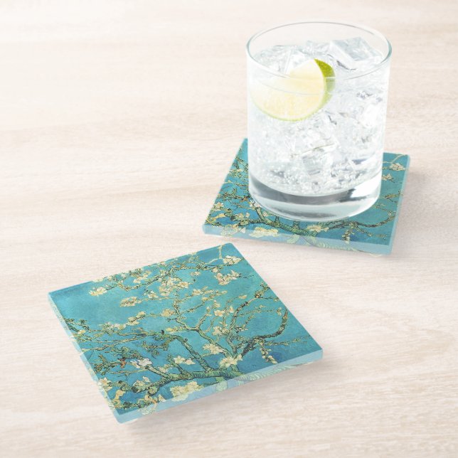 Posavasos De Vidrio Vincent van Gogh Blossomong Almond Tree (Angular)