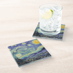 Posavasos De Vidrio Vincent Van Gogh/ La Noche Estrellada