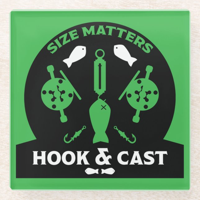 Posavasos De Vidrio Vinculado A La Pesca (Anverso)