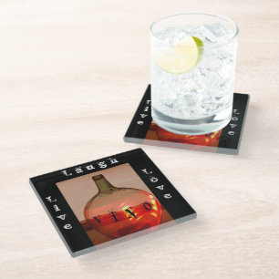 Posavasos De Vidrio VINO del práctico de costa