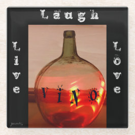 Posavasos De Vidrio VINO del práctico de costa