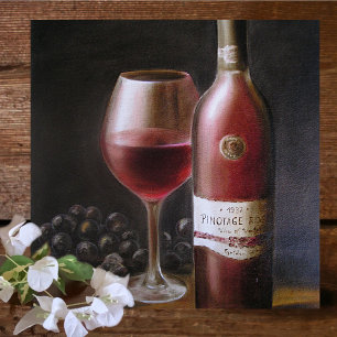 Posavasos De Vidrio Vino Rojo