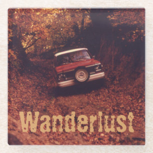 Posavasos De Vidrio Vintage Americana Wanderlust