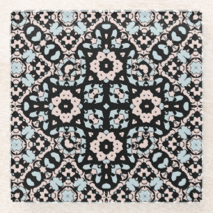 Posavasos De Vidrio Vintage arábiga retro ornamental sin mar