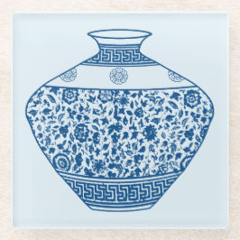 Posavasos De Vidrio Vintage Blue Chinoiserie Vase Ginger Jar
