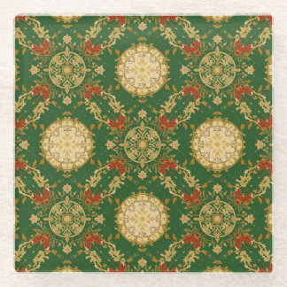 Posavasos De Vidrio Vintage Christmas Pattern - Coaster