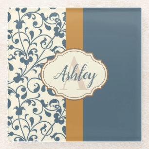 Posavasos De Vidrio Vintage floral