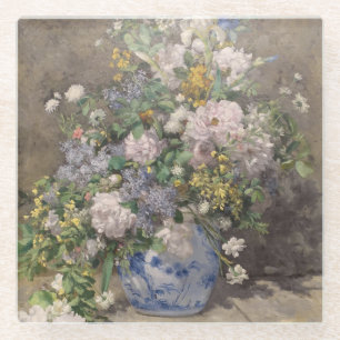Posavasos De Vidrio Vintage Pierre Auguste Renoir Spring Bouquet