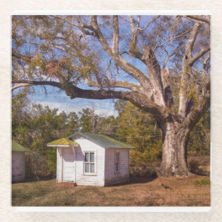 Posavasos De Vidrio Vintage vieja Florida Motel Cabins Roadside