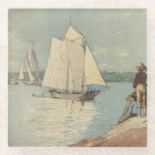 Posavasos De Vidrio Vintage Winslow Homer Clear Sailing