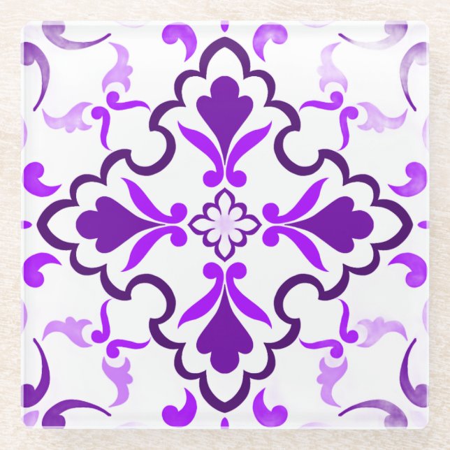 Posavasos De Vidrio Violet (Anverso)