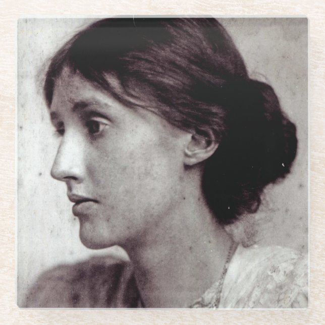 Posavasos De Vidrio Virginia Woolf, 1902 (Anverso)