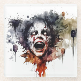 Posavasos De Vidrio Viscera y vacío: Retrato abstracto de horror